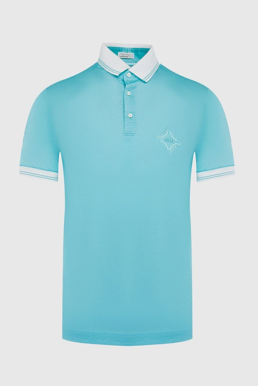 Zilli man blue cotton polo for men купить с ценами и фото 164956 - photo 1