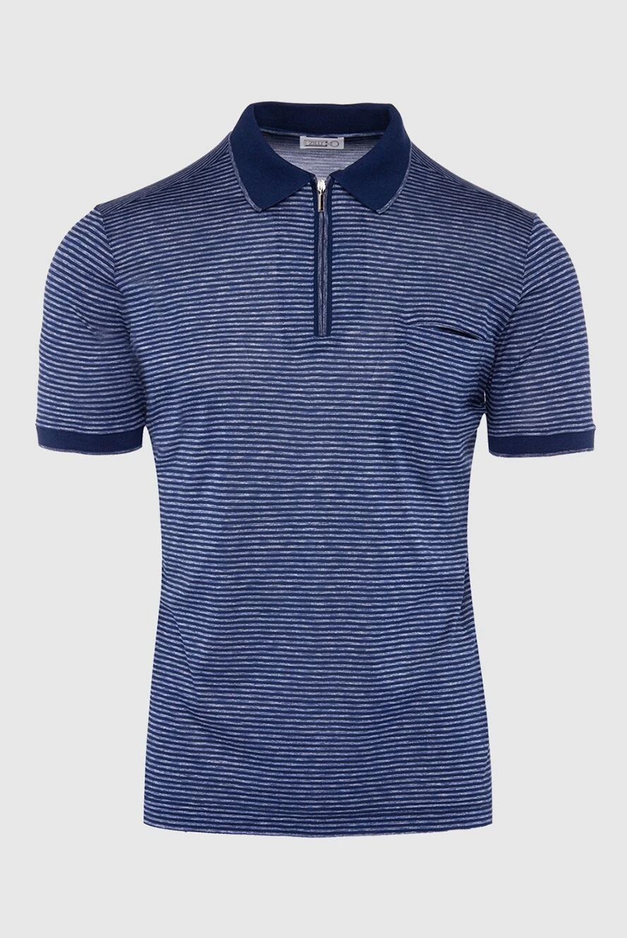 Zilli man silk polo blue for men купить с ценами и фото 164957 - photo 1