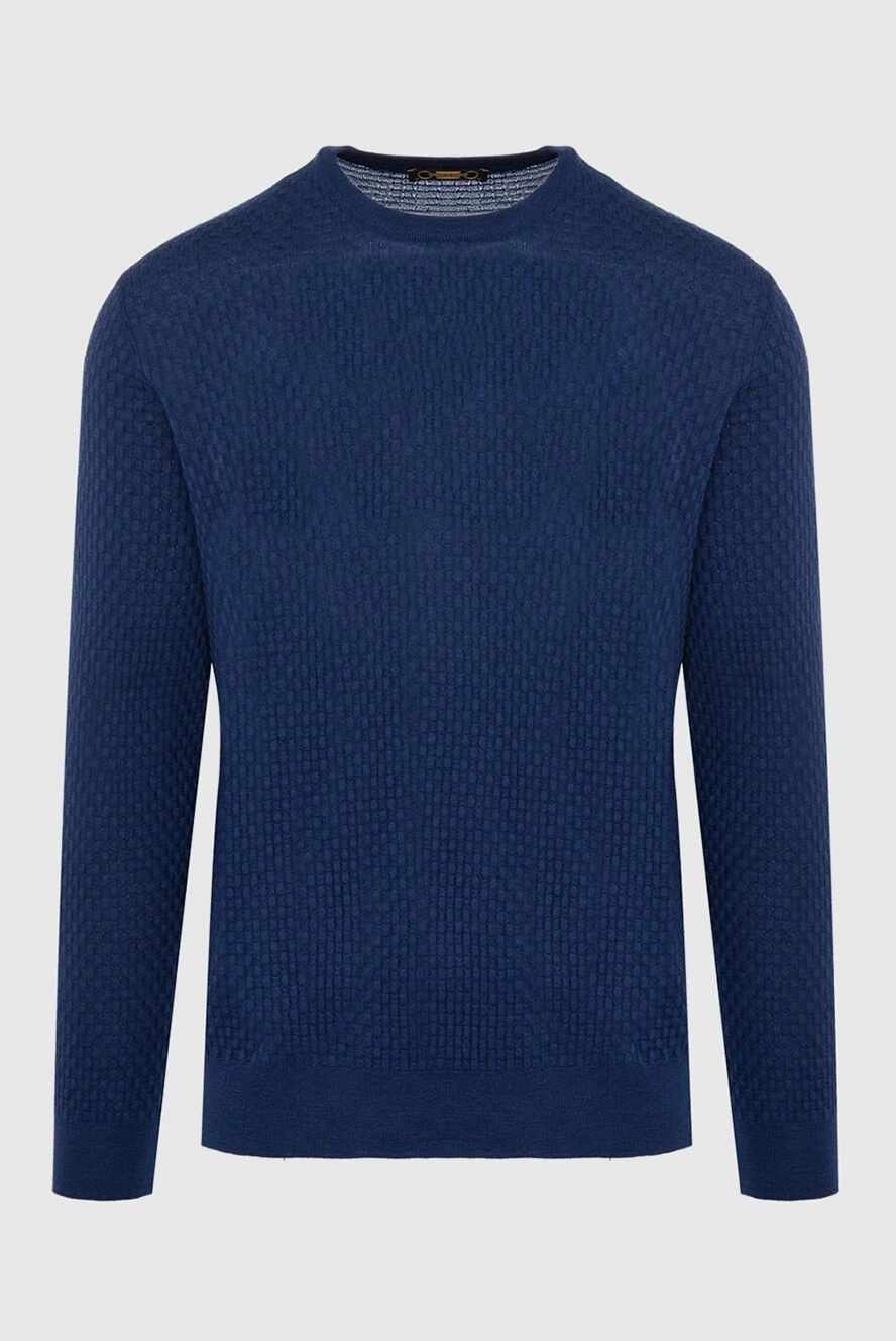 Zilli man cashmere and silk jumper blue for men купить с ценами и фото 164976 - photo 1