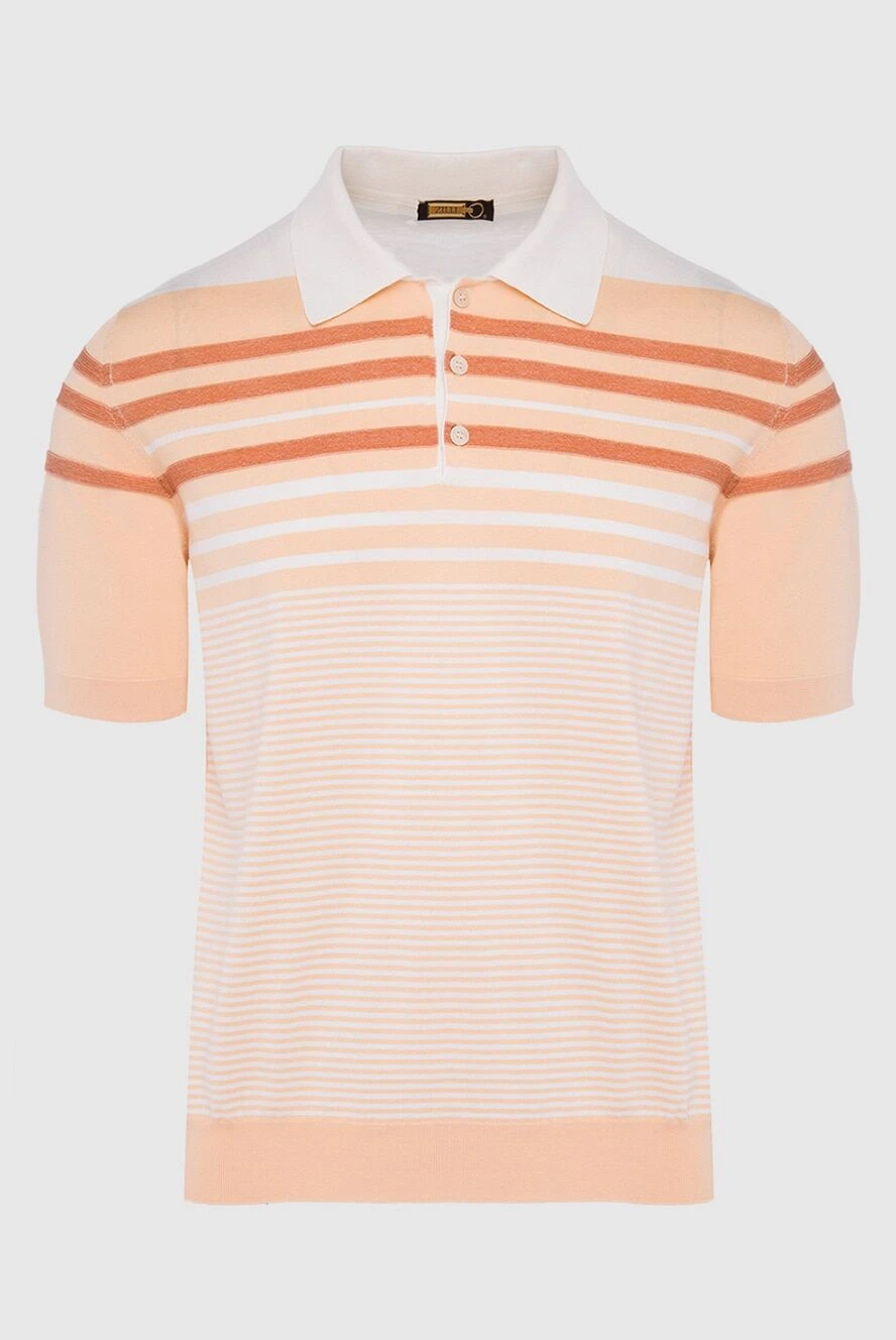 Zilli man cotton and silk polo orange for men купить с ценами и фото 164986 - photo 1