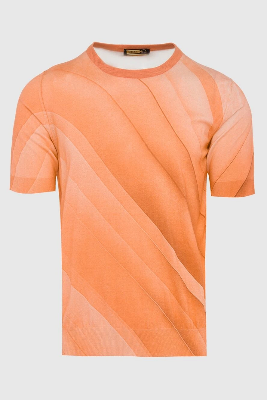 Zilli man cotton short sleeve jumper orange for men купить с ценами и фото 165001 - photo 1