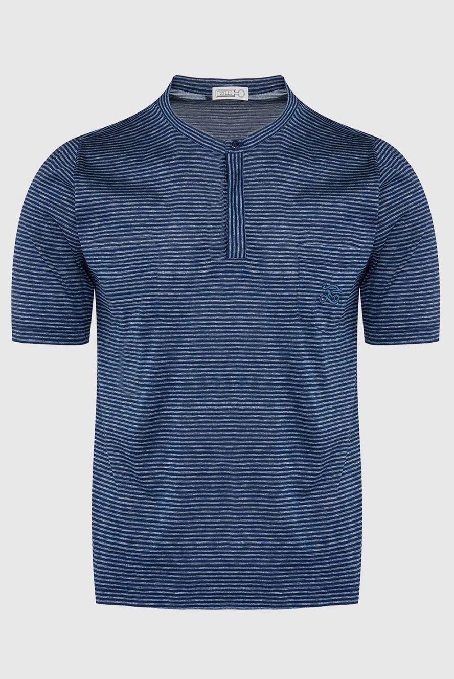 Zilli man silk polo blue for men купить с ценами и фото 165006 - photo 1