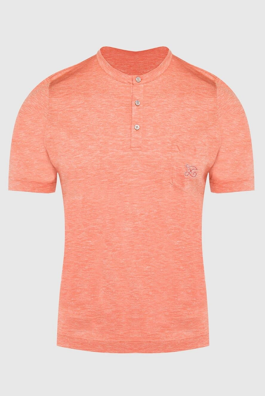 Zilli man silk polo orange for men купить с ценами и фото 165012 - photo 1