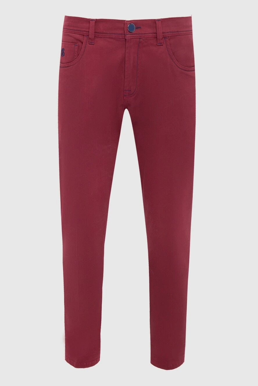 Scissor Scriptor man cotton and polyester jeans burgundy for men купить с ценами и фото 165061 - photo 1