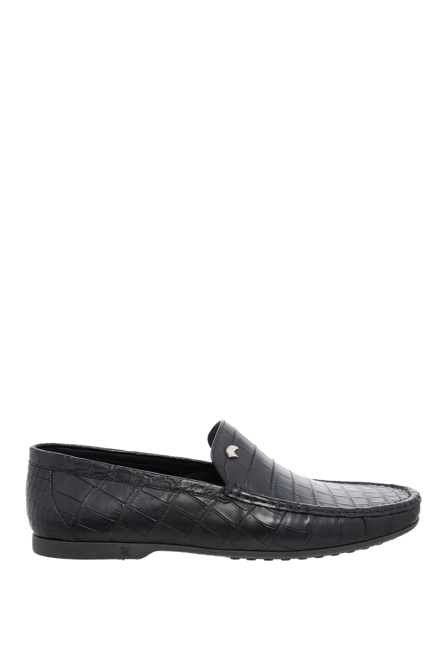 Stefano Ricci black genuine crocodile leather loafers with flexible soles 165175 - photo 1