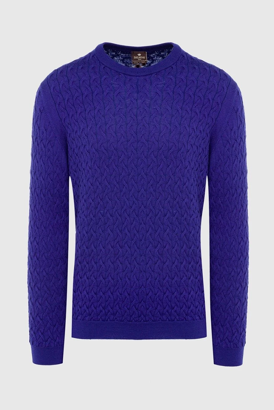 Dalmine man wool, silk and cashmere jumper blue for men купить с ценами и фото 165212 - photo 1