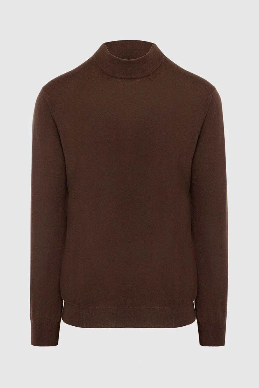 Malo man men's jumper with a high stand-up collar, cashmere, brown купить с ценами и фото 165283 - photo 1