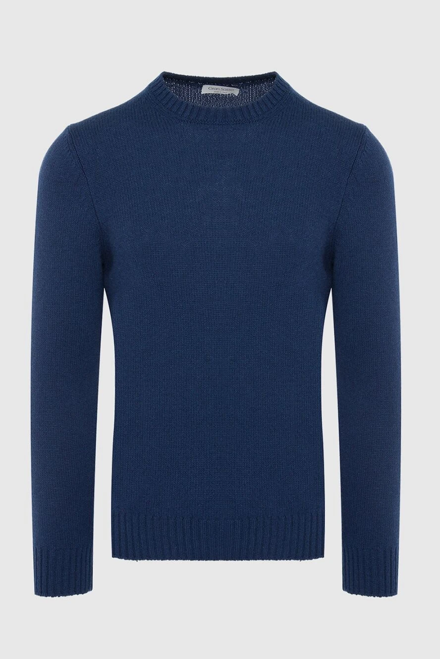 Gran Sasso man wool jumper blue for men купить с ценами и фото 165357 - photo 1