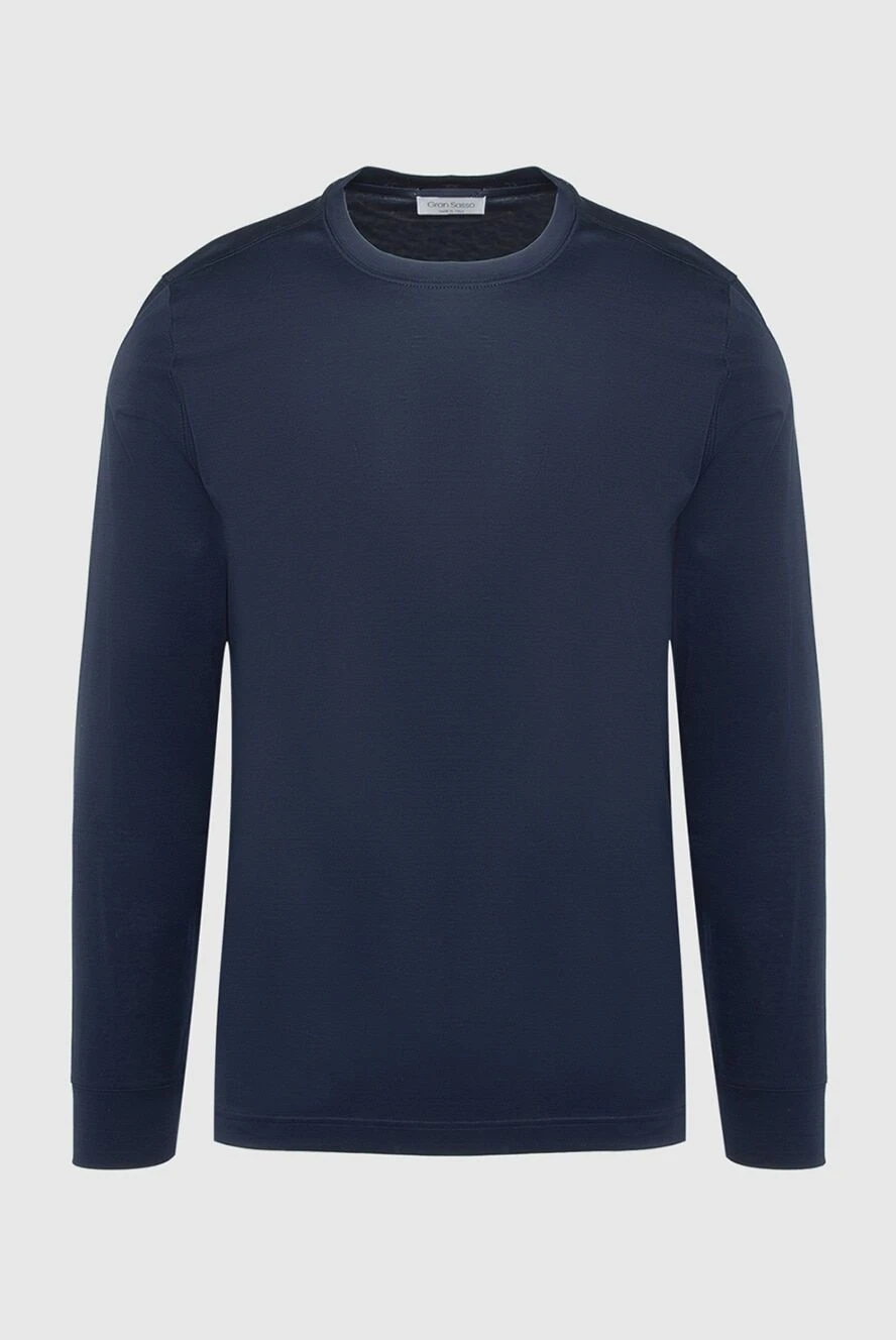 Gran Sasso man long sleeve cotton blue for men купить с ценами и фото 165451 - photo 1