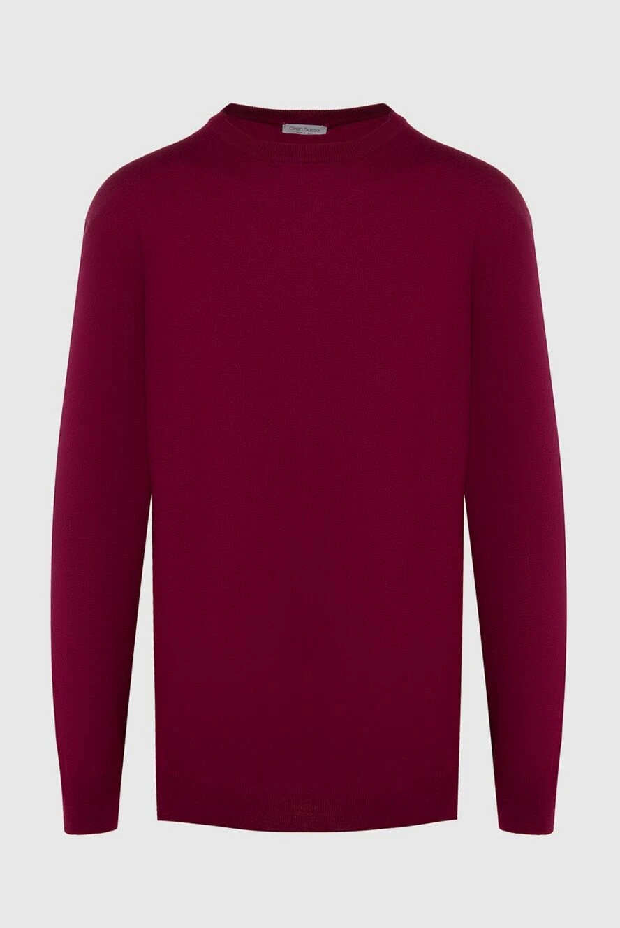 Gran Sasso man burgundy wool jumper for men купить с ценами и фото 165682 - photo 1