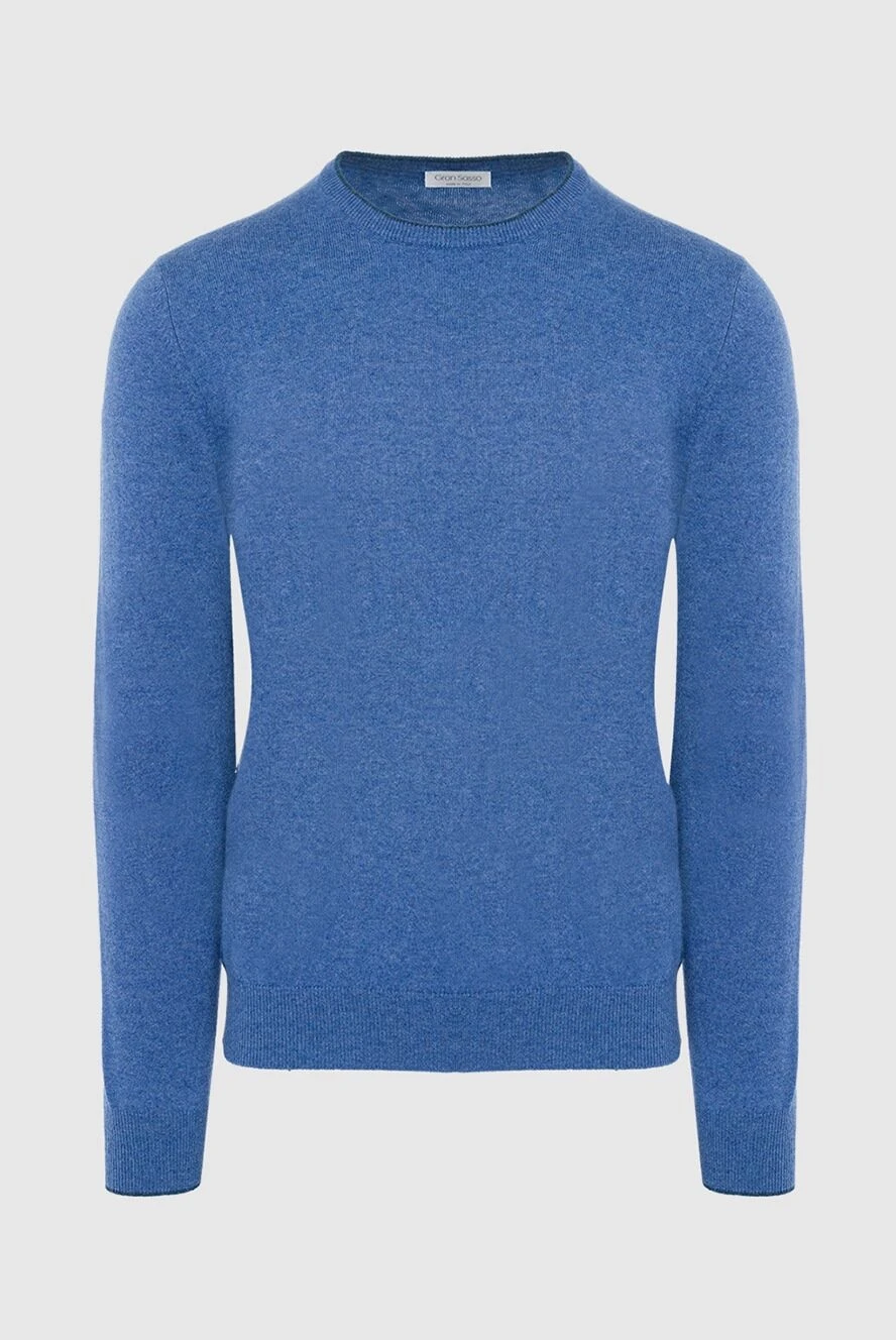 Gran Sasso man cashmere jumper blue for men купить с ценами и фото 165696 - photo 1