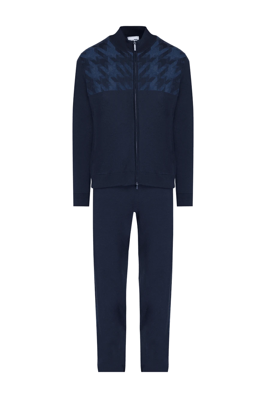 Zilli man men's sports suit made of cashmere and silk, blue купить с ценами и фото 165757 - photo 1