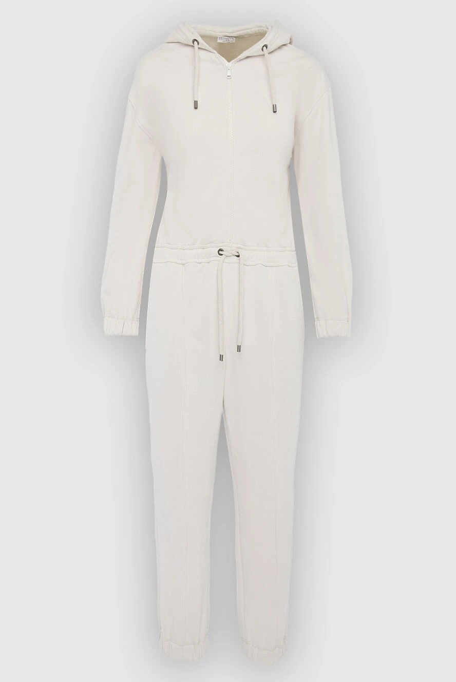 Brunello Cucinelli комбинезон из хлопка белый женский 165772 - фото 1