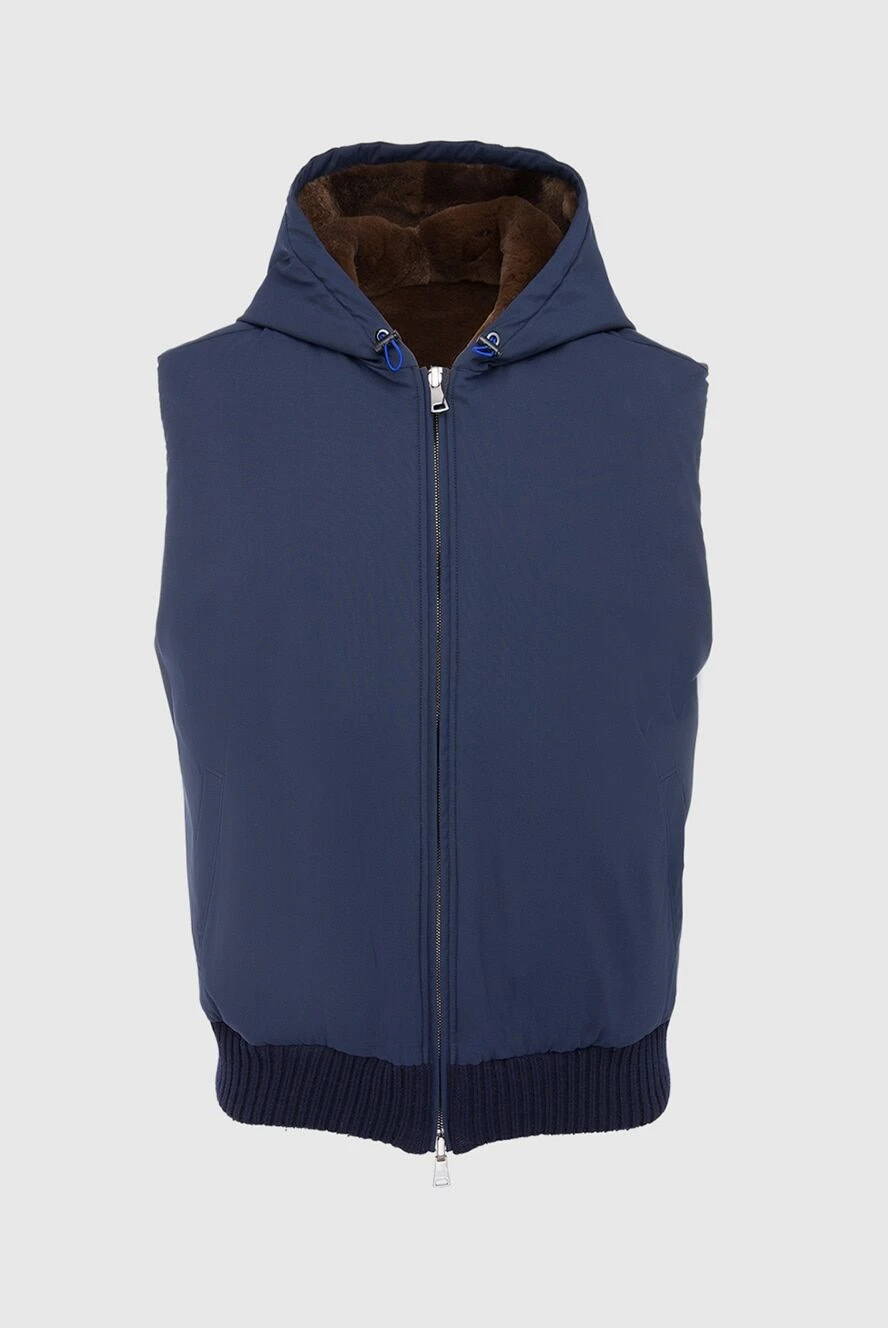 Fabio Gavazzi man wool, polyamide and silk vest blue for men купить с ценами и фото 165812 - photo 1