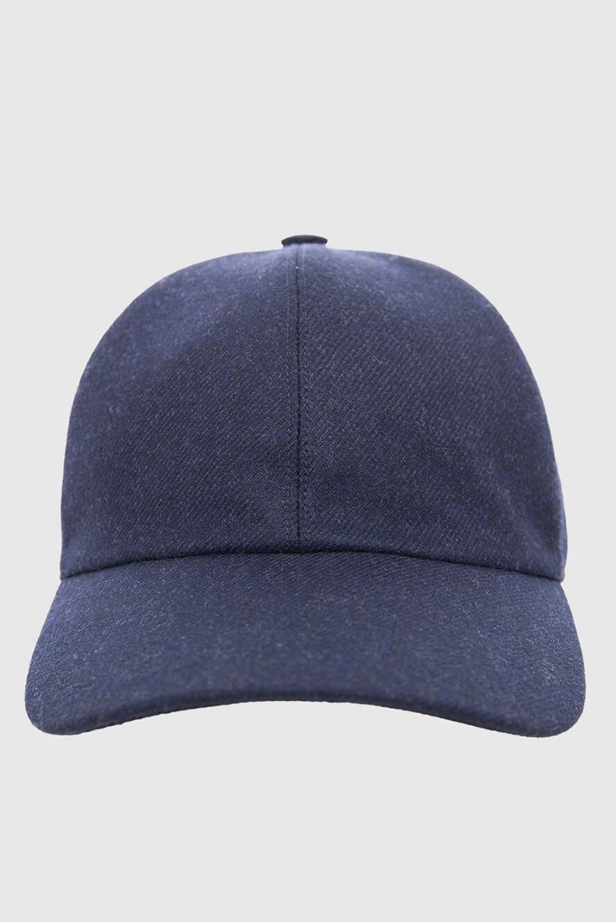 Enrico Mandelli man blue wool and cashmere cap for men купить с ценами и фото 165958 - photo 1