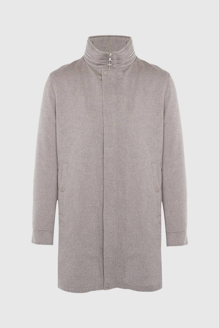 Seraphin beige cashmere and genuine leather jacket for men 165968 - photo 1