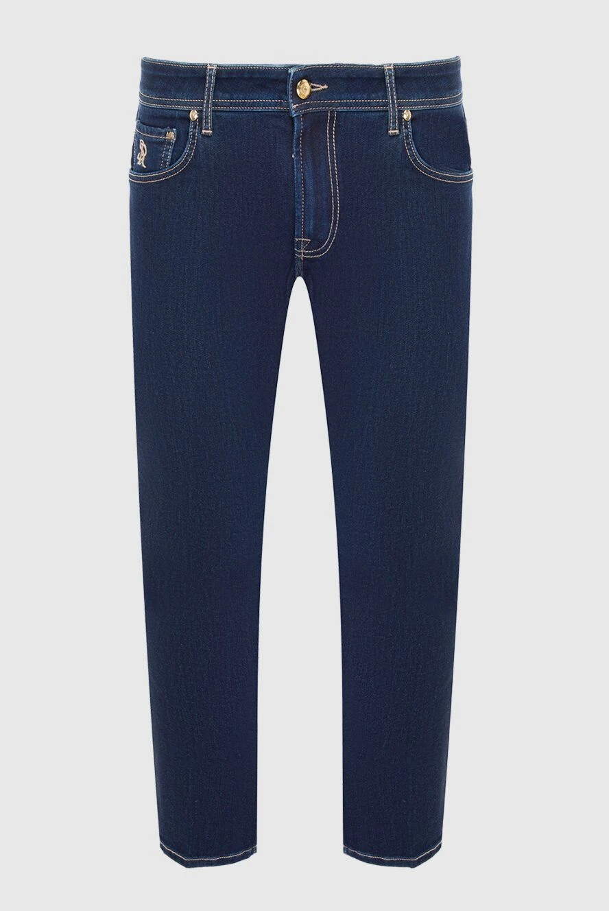 Stefano Ricci джинсы классические индиго с контрастной строчкой 166033 - фото 1