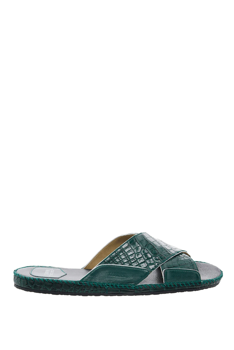 Tardini man green alligator slippers for men купить с ценами и фото 166088 - photo 1