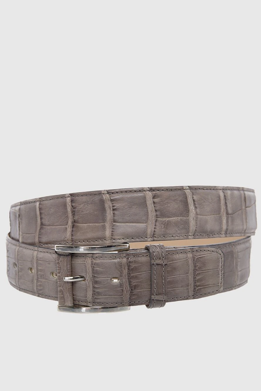 Tardini man gray crocodile leather belt for men купить с ценами и фото 166089 - photo 1