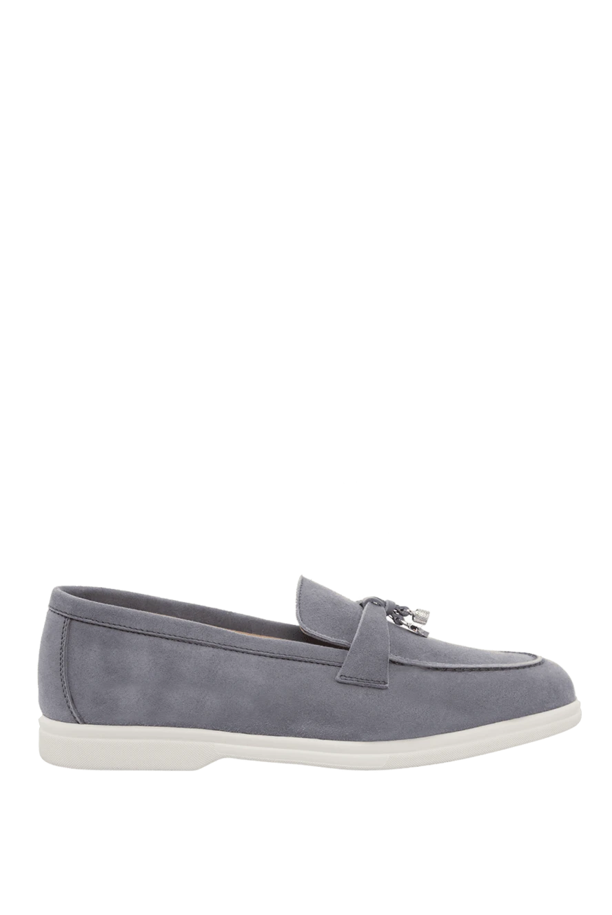 Cesare di Napoli woman gray nubuck loafers for women купить с ценами и фото 166093 - photo 1