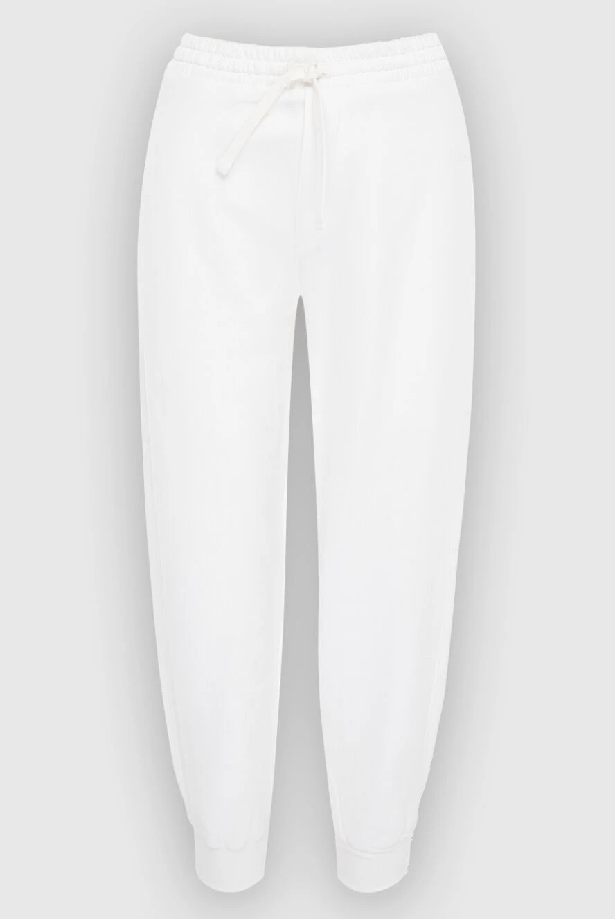 Philosophy di Lorenzo Serafini woman women's white cotton trousers купить с ценами и фото 166294 - photo 1