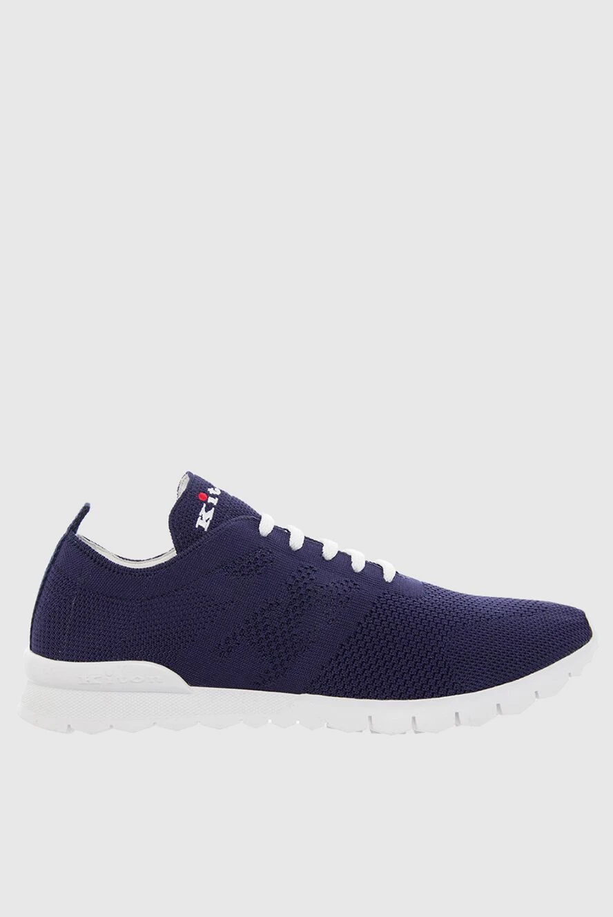 Kiton lightweight sneakers in dark blue with a seamless fit and micro-perforation 166345 - photo 1