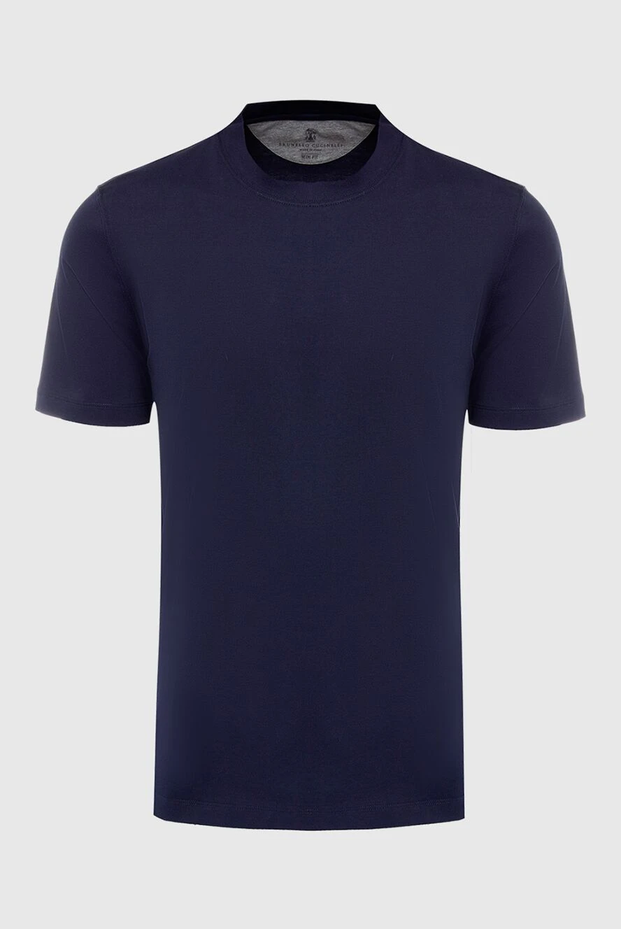 Brunello Cucinelli тегіс мақта жейдеден тігілген футболка 166404 - фото 1