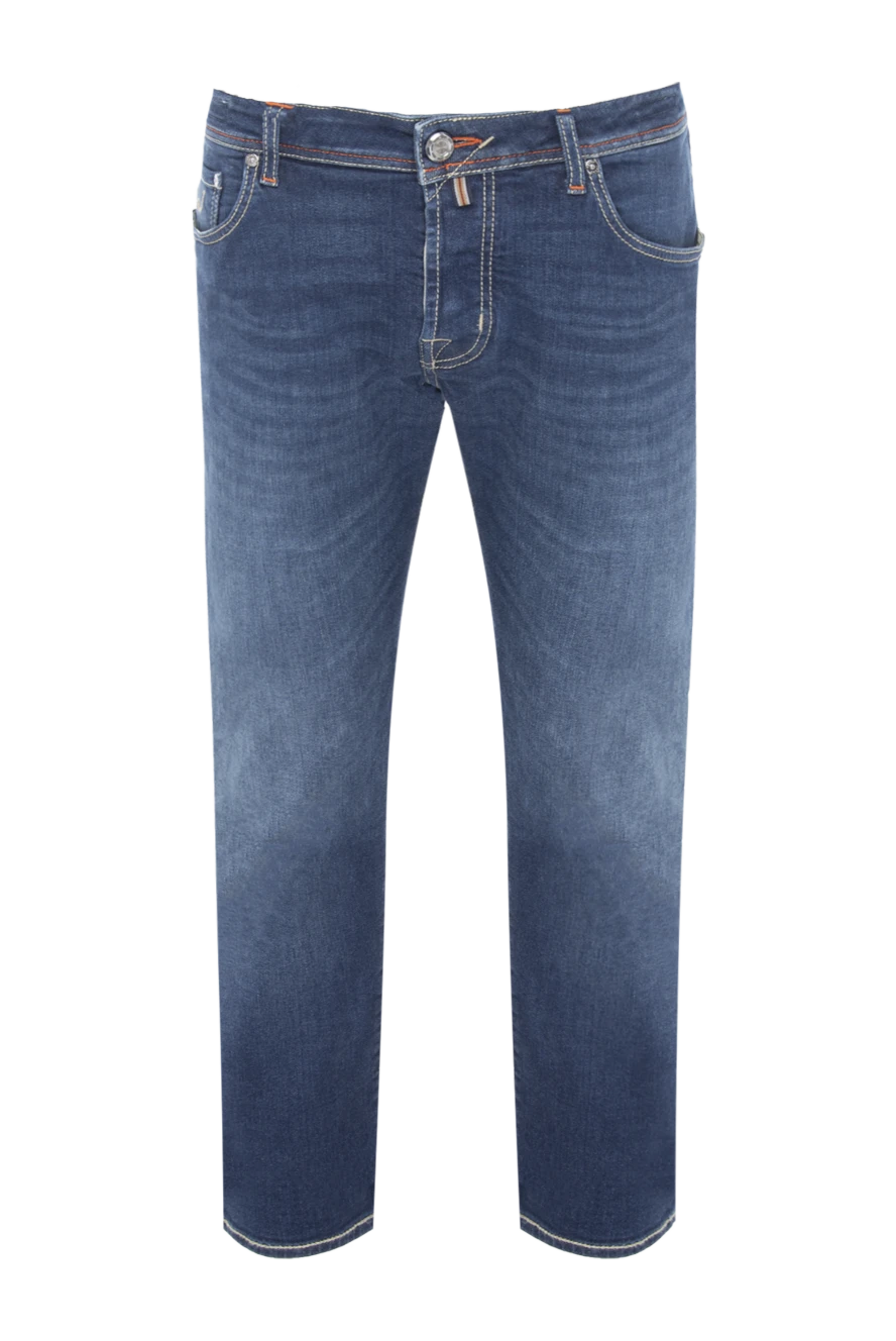 Jacob Cohen man blue cotton and viscose jeans for men купить с ценами и фото 166424 - photo 1