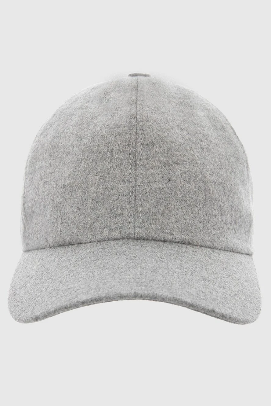 Cesare di Napoli man gray cashmere cap for men купить с ценами и фото 166497 - photo 1