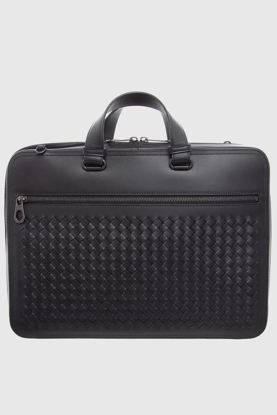 Bottega Veneta man black leather briefcase for men купить с ценами и фото 166535 - photo 1