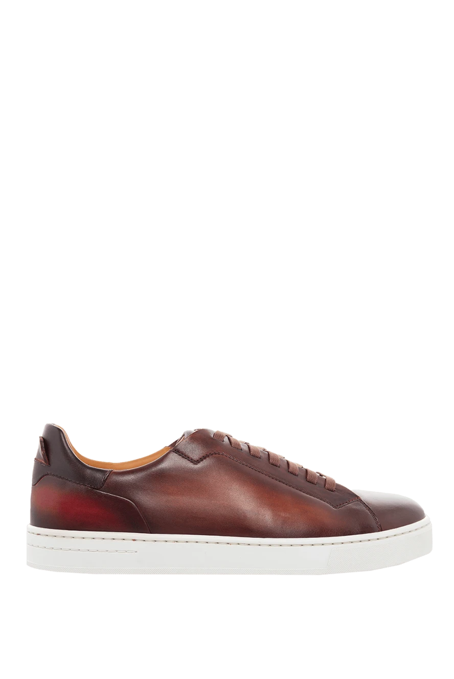 Magnanni сникеры из кожи с эффектом ручной полировки в оттенке коньяк
166543 - фото 1
