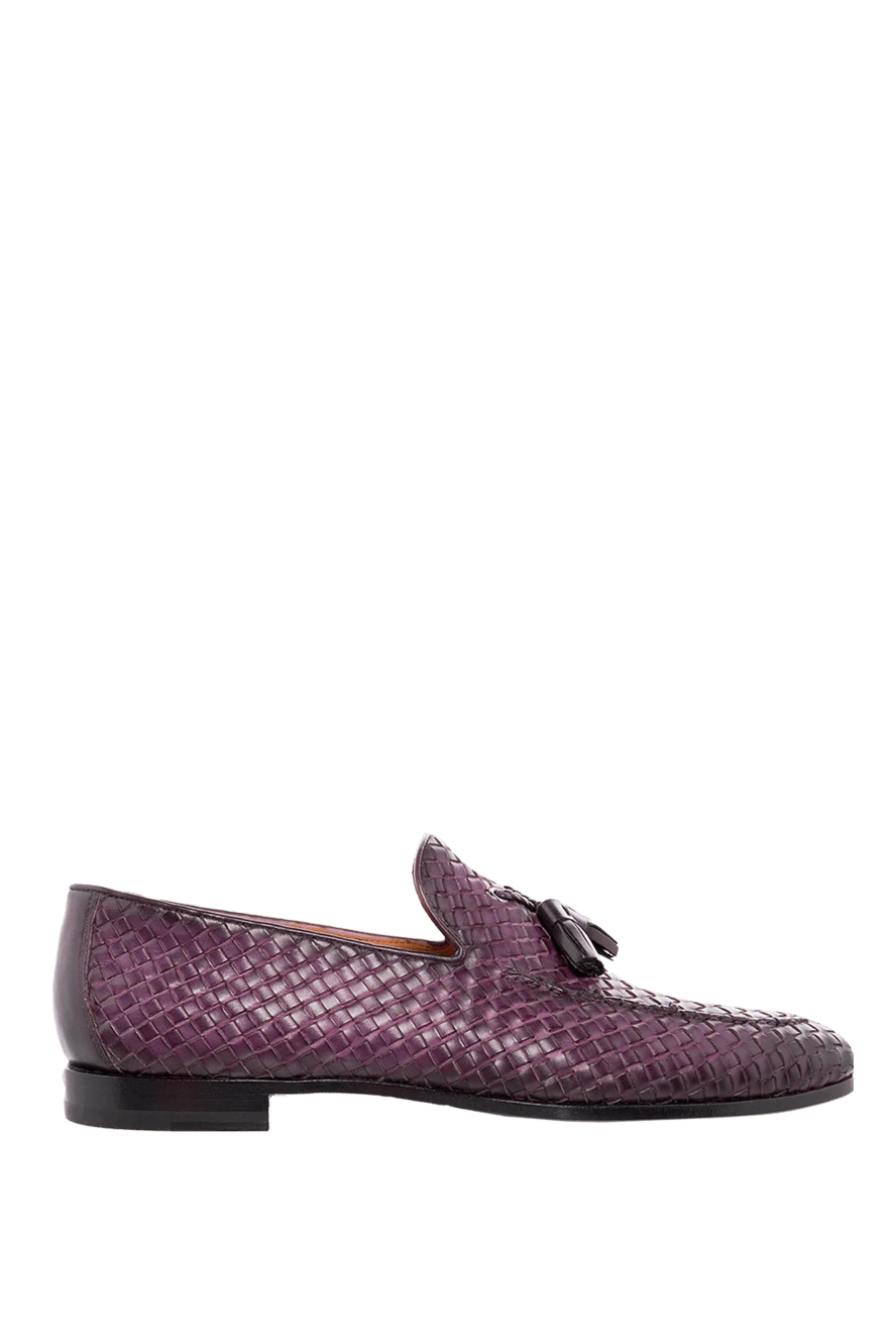 Magnanni man purple leather loafers for men купить с ценами и фото 166550 - photo 1