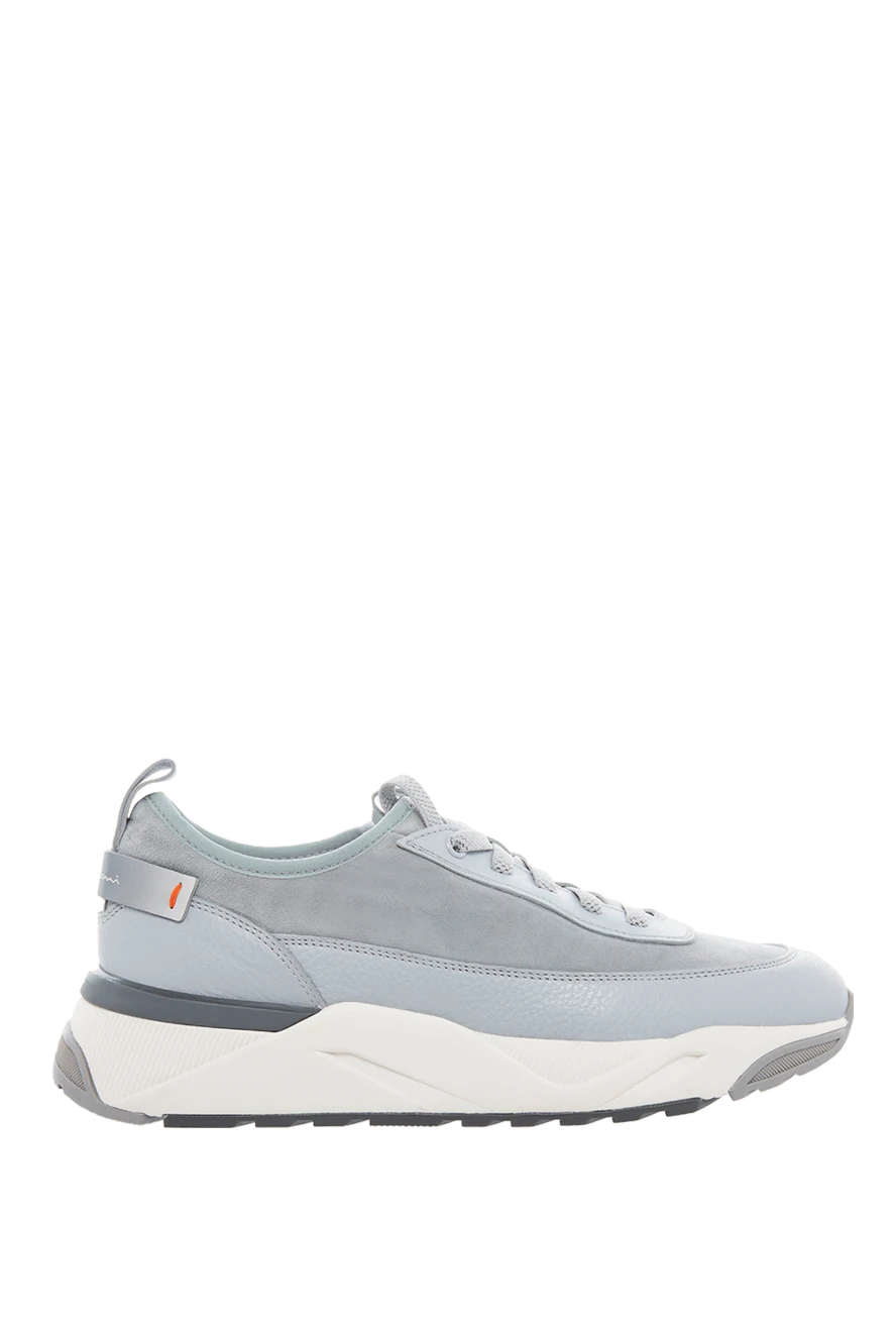 Santoni woman gray nubuck and leather sneakers for women купить с ценами и фото 166678 - photo 1