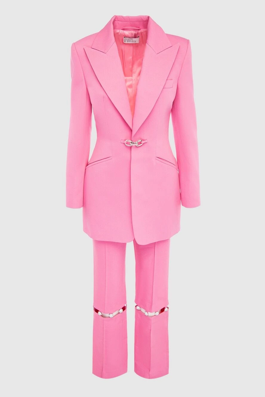 Giuseppe Di Morabito woman pink women's trouser suit made of cotton and linen купить с ценами и фото 166702 - photo 1