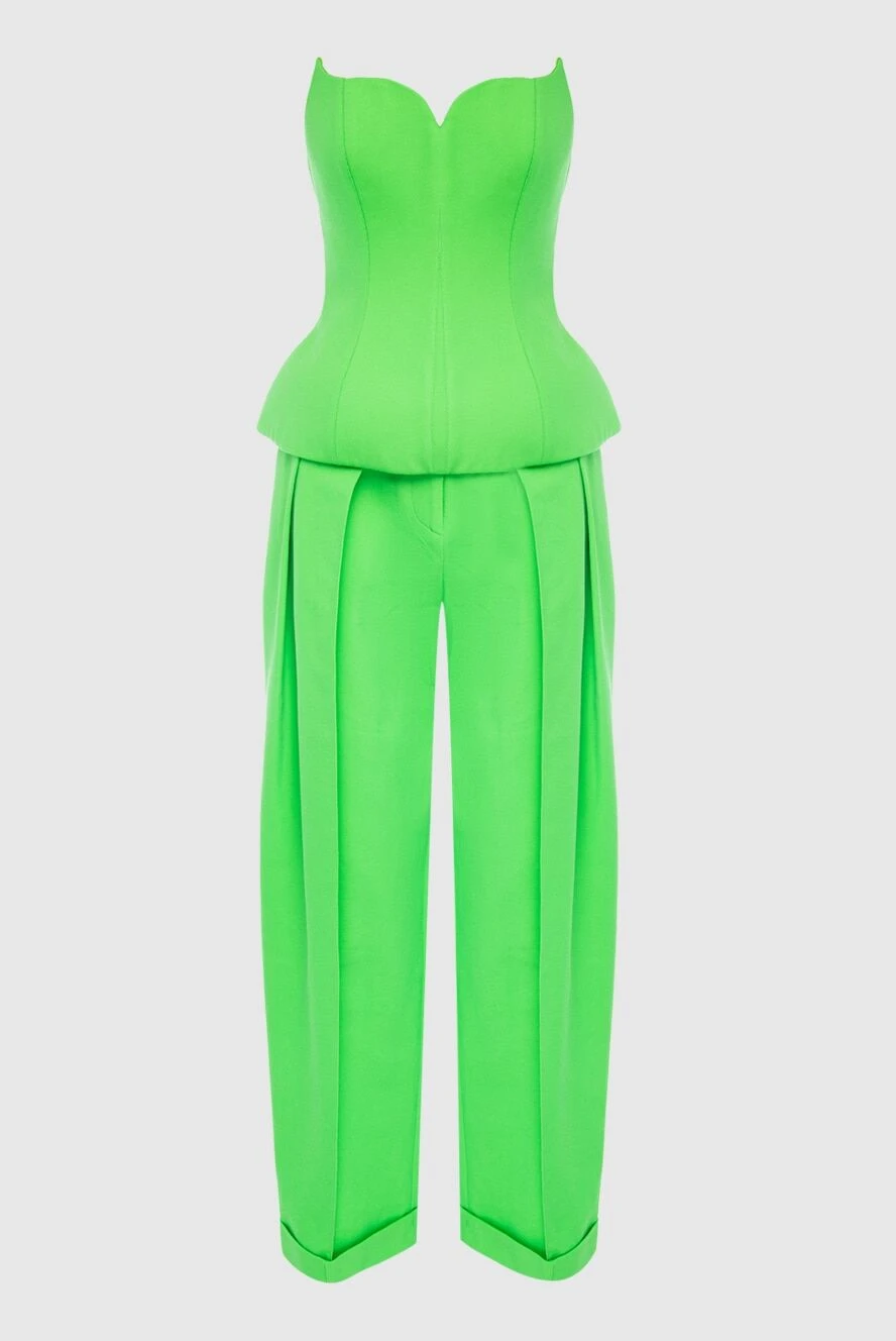 Giuseppe Di Morabito woman green women's trouser suit made of viscose and linen купить с ценами и фото 166711 - photo 1