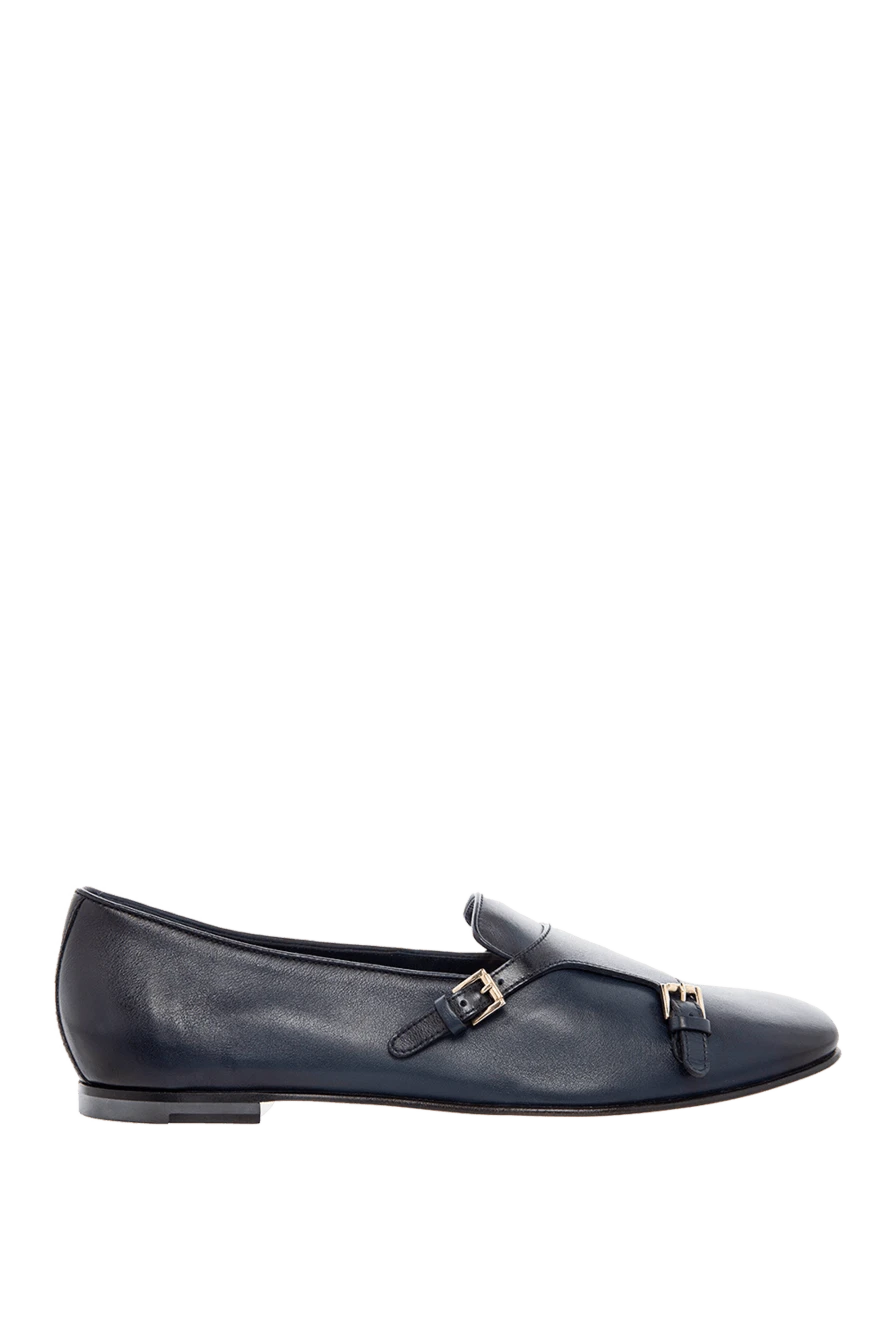 Santoni woman blue leather shoes for women купить с ценами и фото 166750 - photo 1