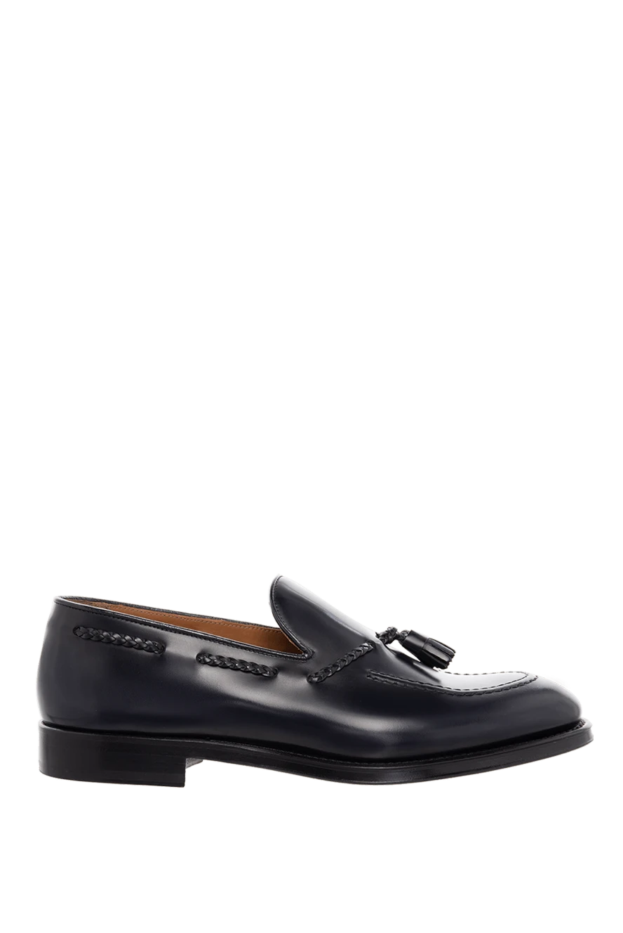 Doucal`s man black leather loafers for men купить с ценами и фото 166760 - photo 1