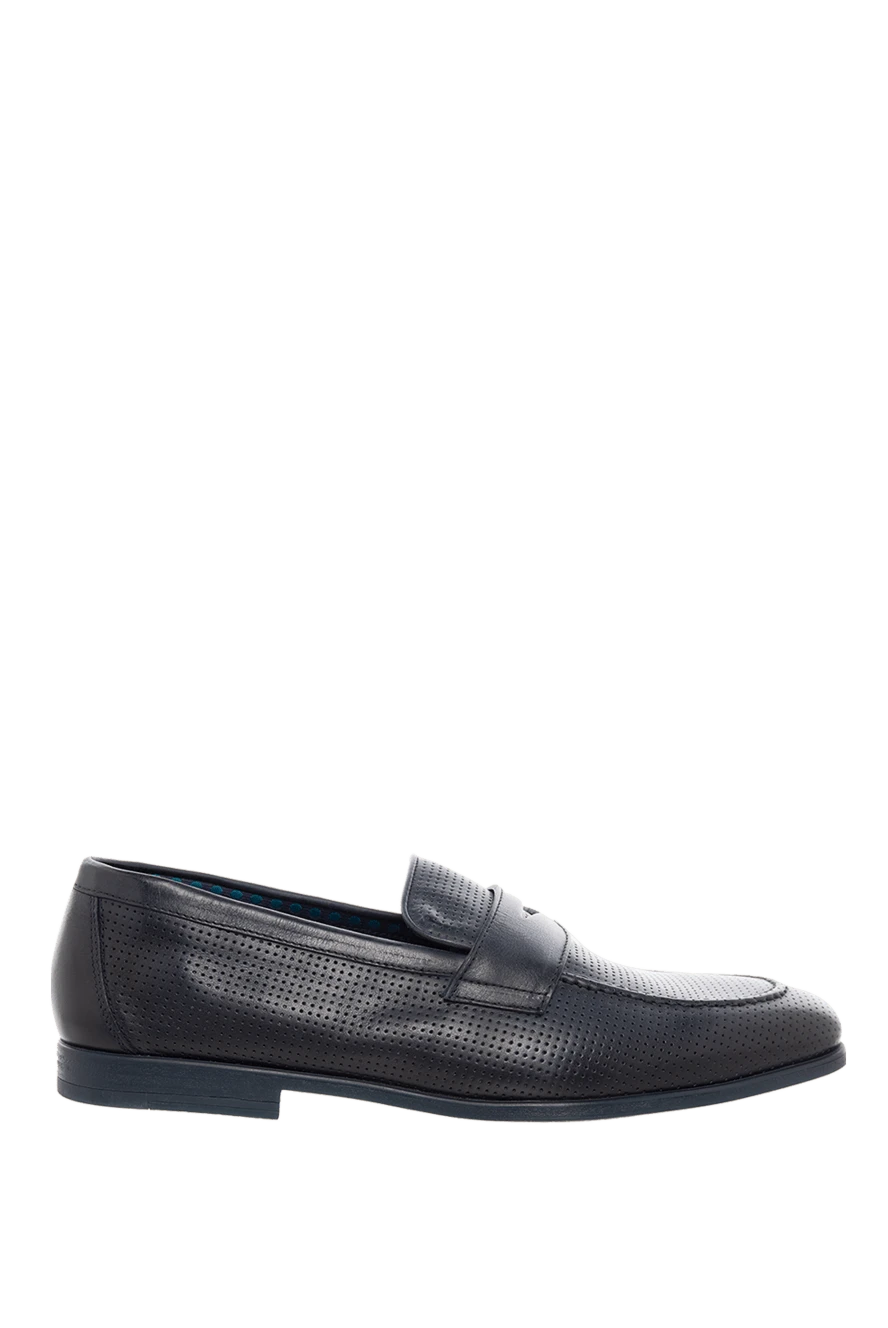 Doucal`s man blue leather loafers for men купить с ценами и фото 166767 - photo 1