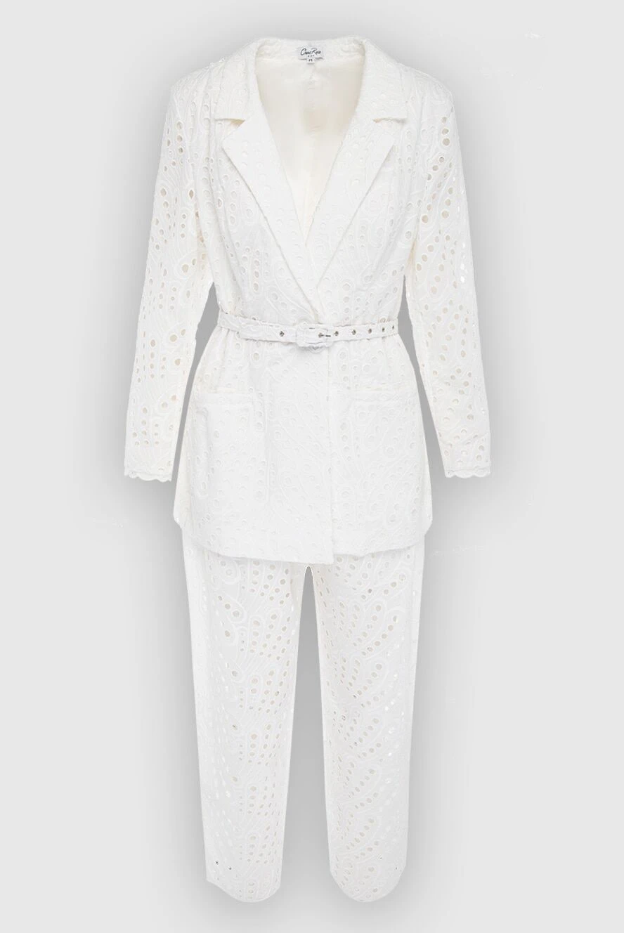 Charo Ruiz woman white women's trouser suit made of cotton and polyester купить с ценами и фото 166787 - photo 1