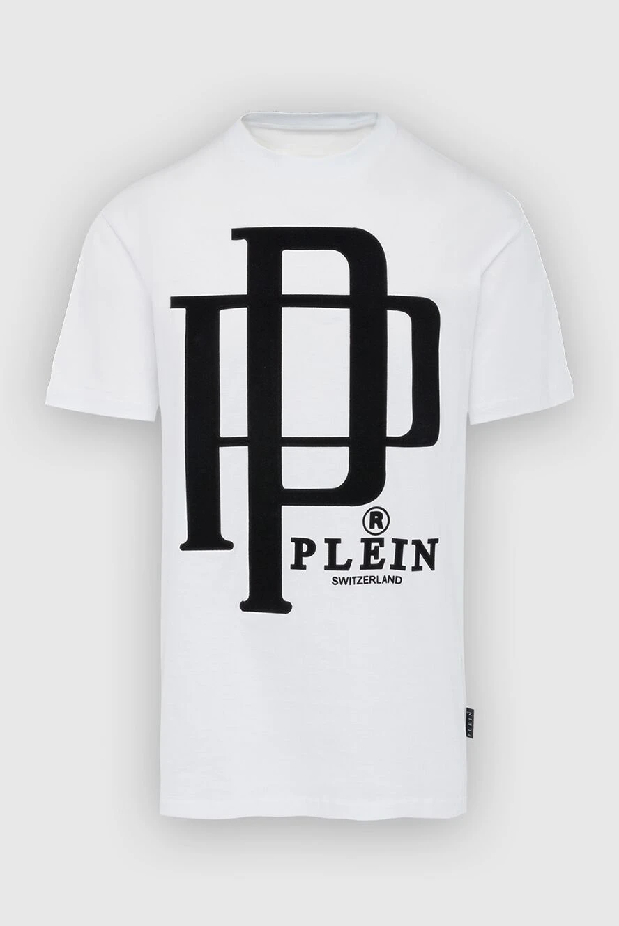 Philipp Plein man white cotton t-shirt for men купить с ценами и фото 166825 - photo 1