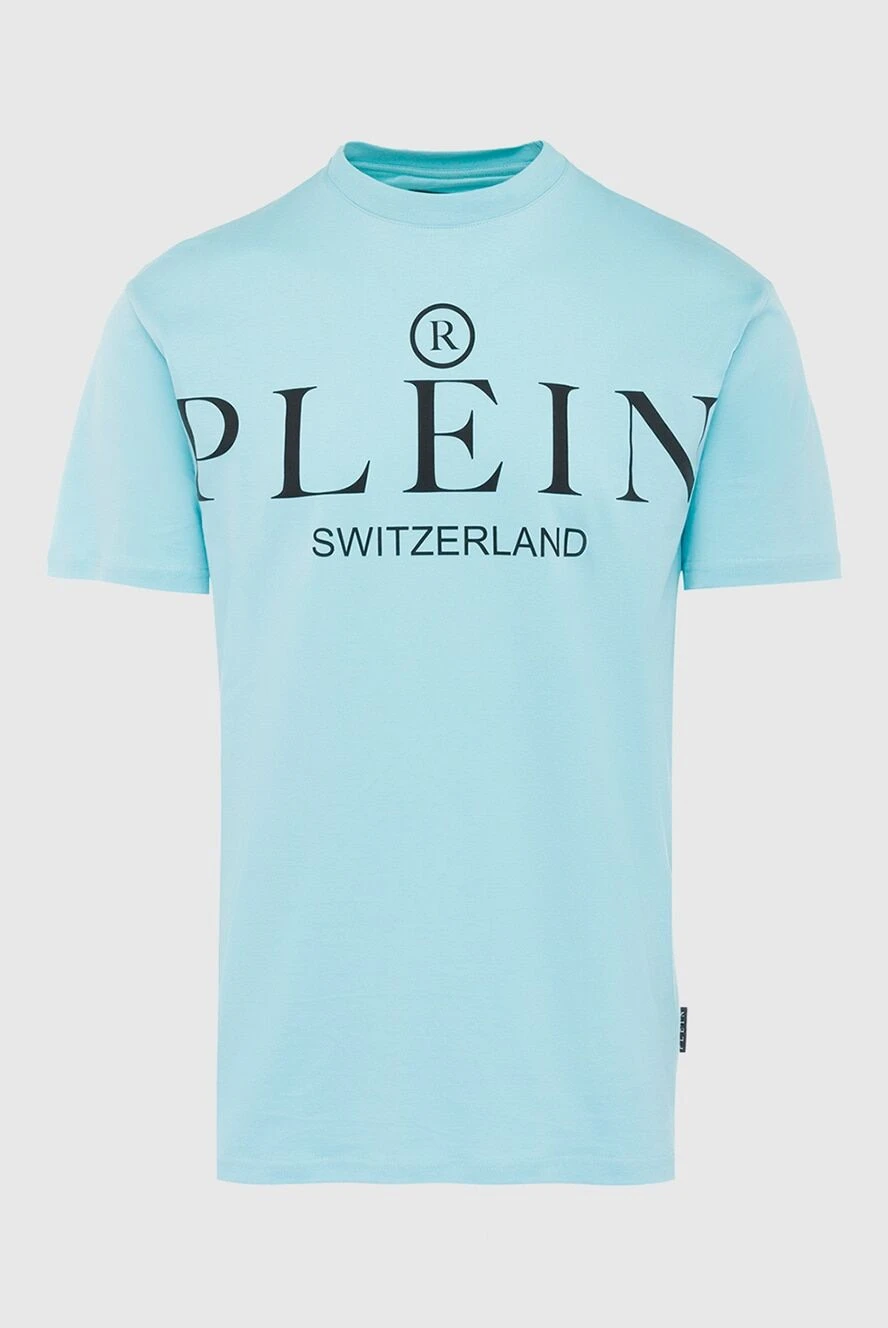 Philipp Plein man blue cotton t-shirt for men купить с ценами и фото 166829 - photo 1