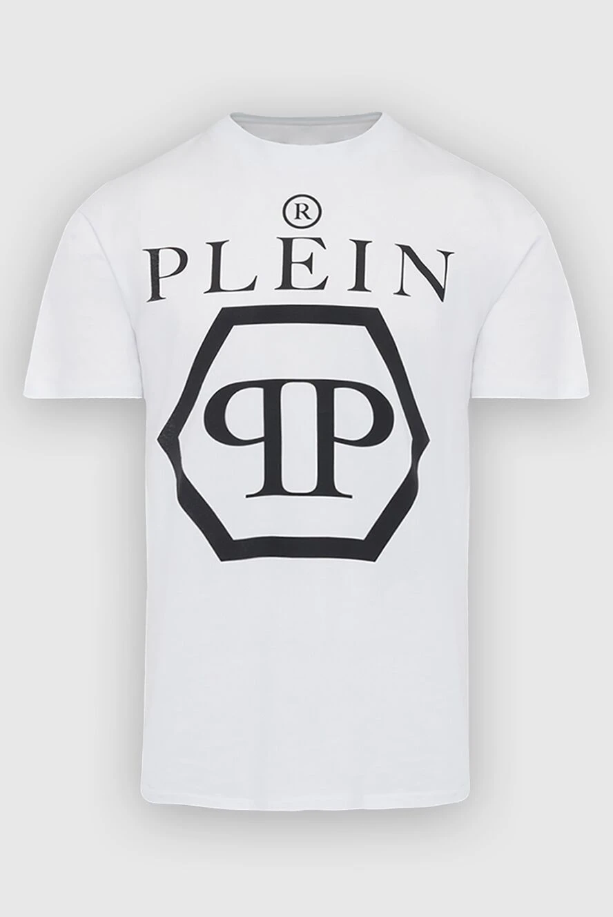 Philipp Plein man white cotton t-shirt for men купить с ценами и фото 166831 - photo 1