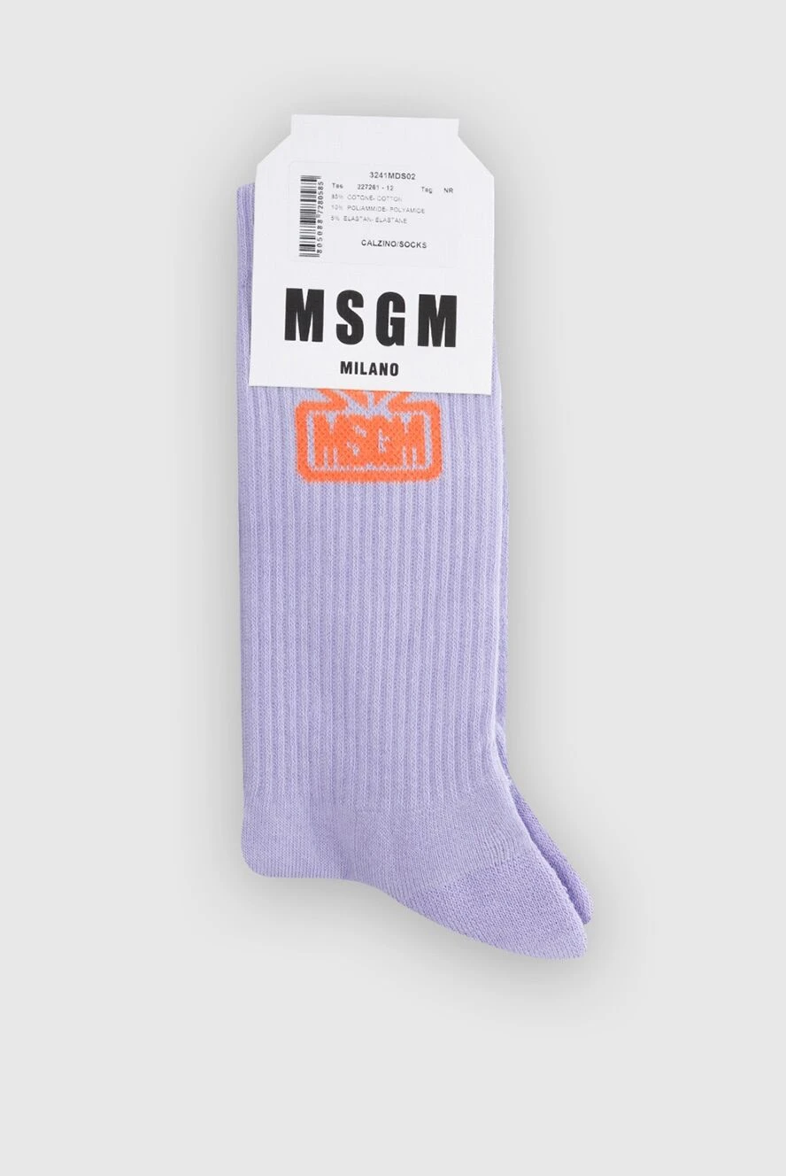 MSGM woman purple cotton socks for women купить с ценами и фото 166853 - photo 1