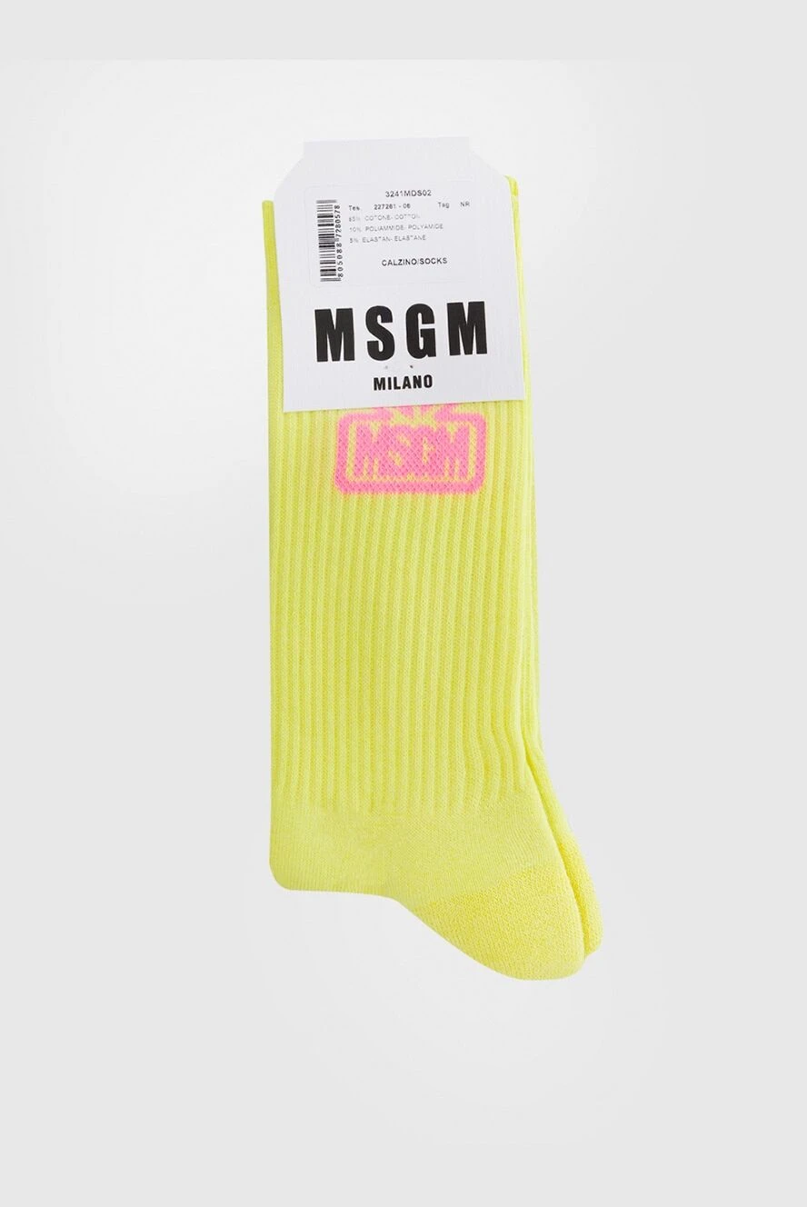 MSGM woman light green cotton socks for women купить с ценами и фото 166856 - photo 1