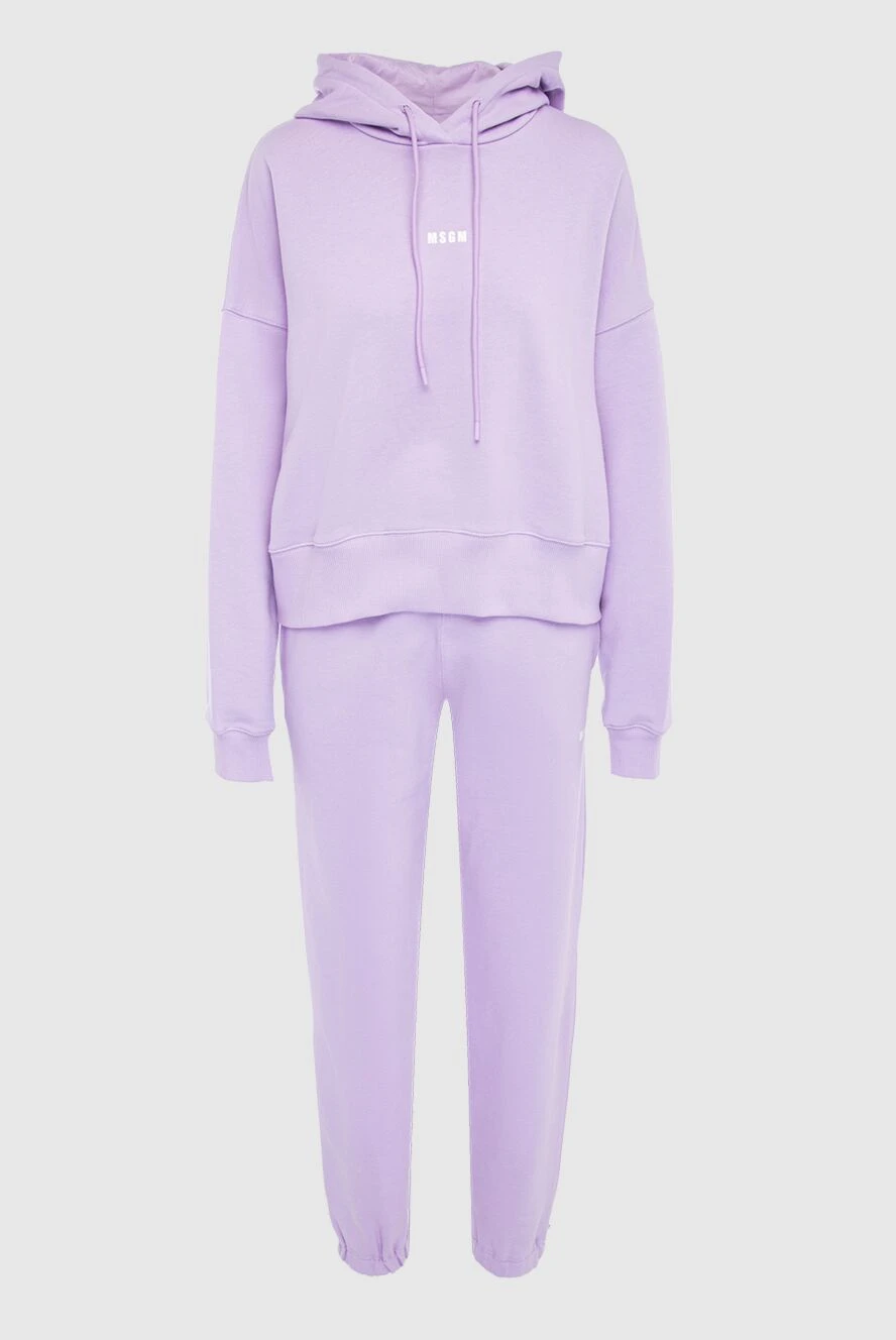 MSGM woman purple women's cotton walking suit купить с ценами и фото 166873 - photo 1