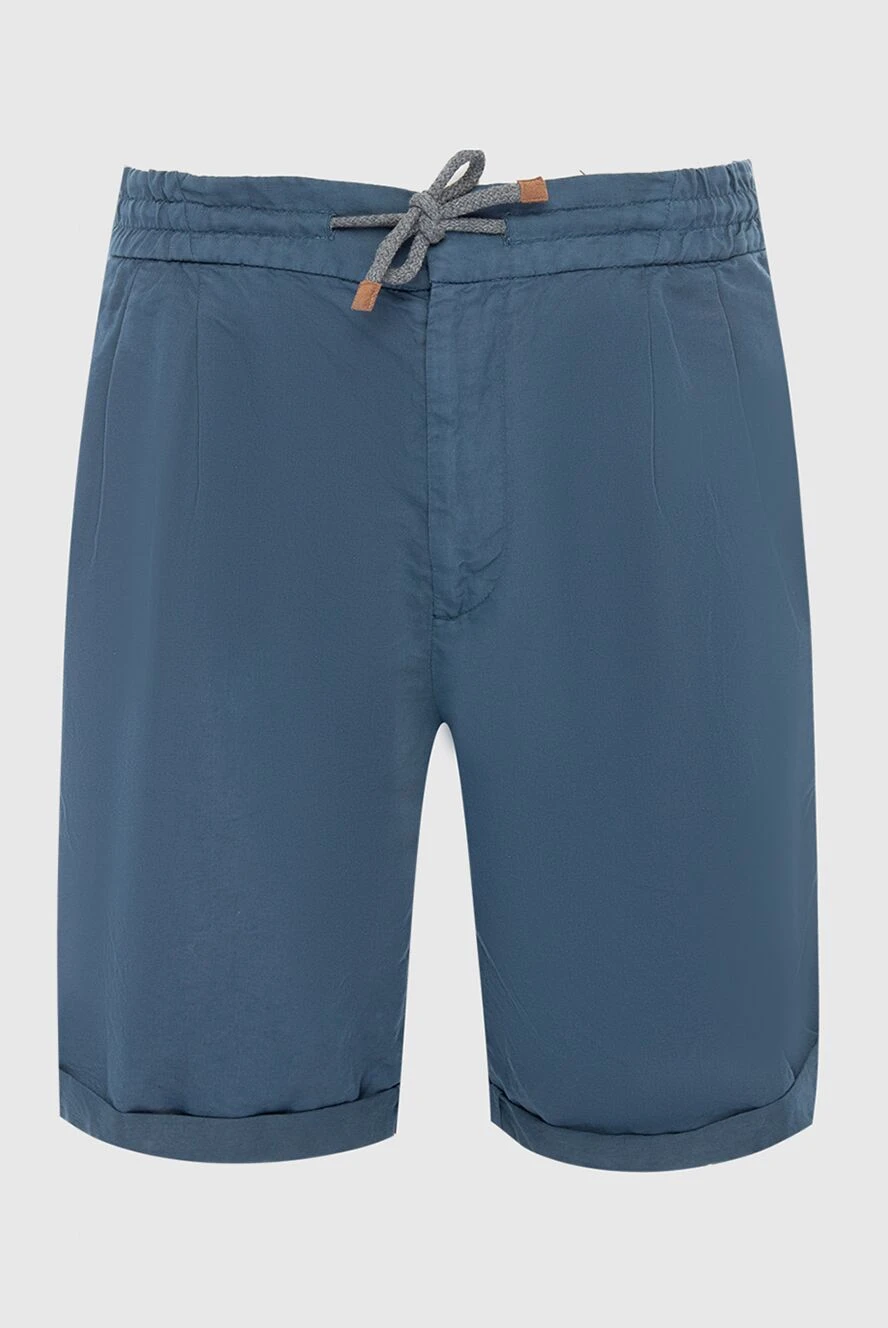 Brunello Cucinelli blue linen and cotton shorts for men 166929 - photo 1
