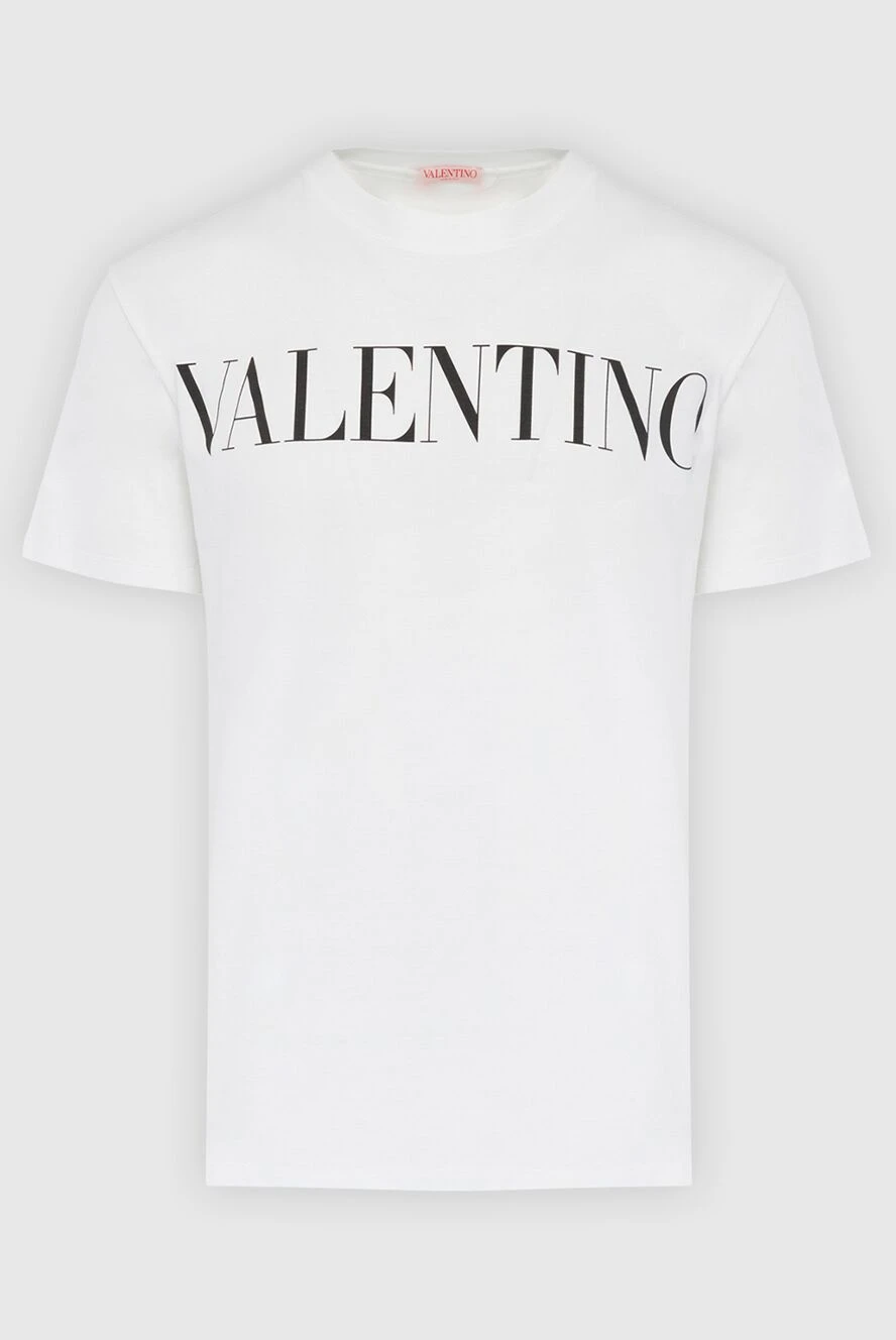 Valentino man white cotton t-shirt for men купить с ценами и фото 166944 - photo 1