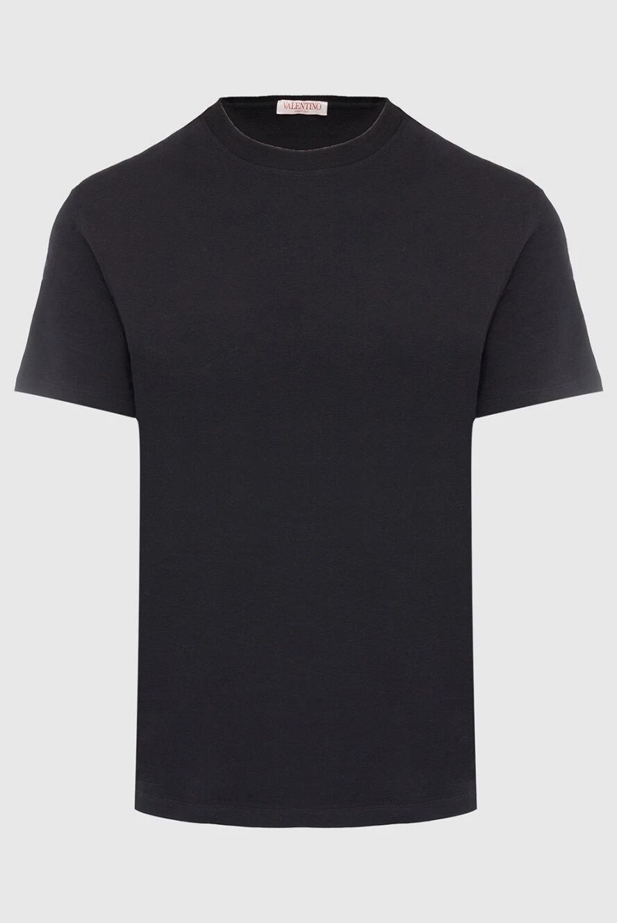 Valentino man black cotton t-shirt for men купить с ценами и фото 166946 - photo 1