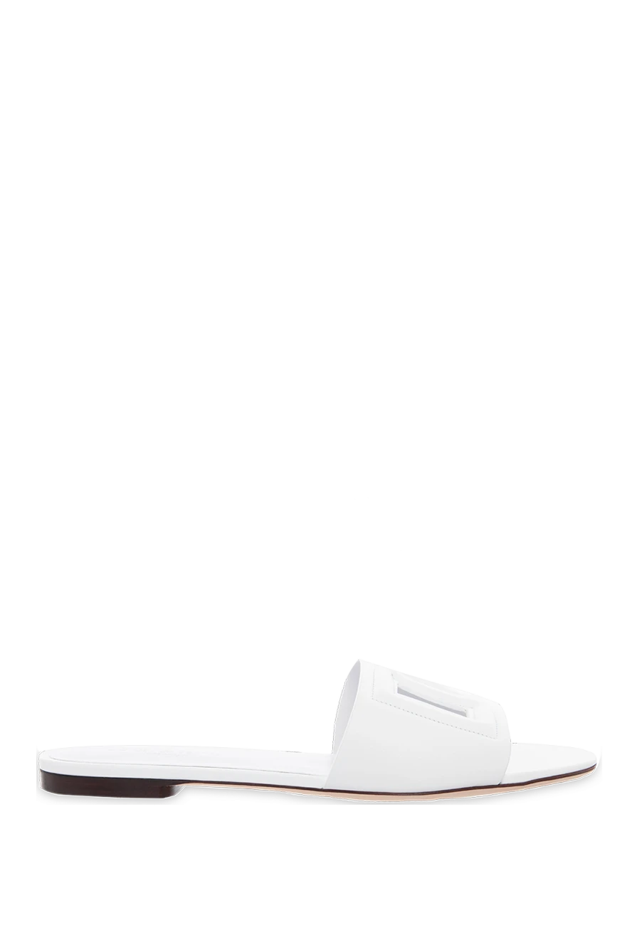 Dolce & Gabbana woman white leather flip-flops for women купить с ценами и фото 166968 - photo 1