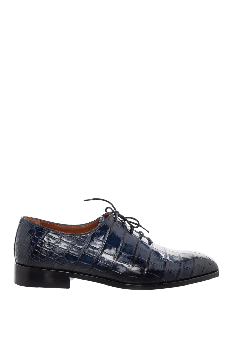 Cesare di Napoli man blue alligator shoes for men купить с ценами и фото 166969 - photo 1